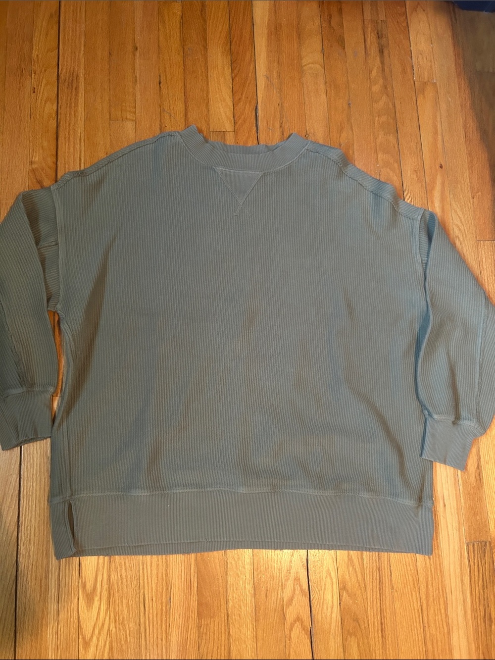 aerie Olive Green Ribbed Pullover Oversized Small equal to a size XLarge